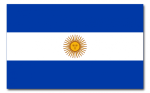 Bandera de 1819 a 1820, cambió a azul en detrimento del celeste por negociaciones monárquicas con Francia.