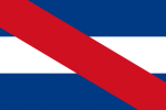 Bandera de Artigas usada por la Liga Federal entre 1815 y 1820.