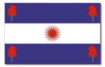 Bandera de la Argentina a fines de 1840.